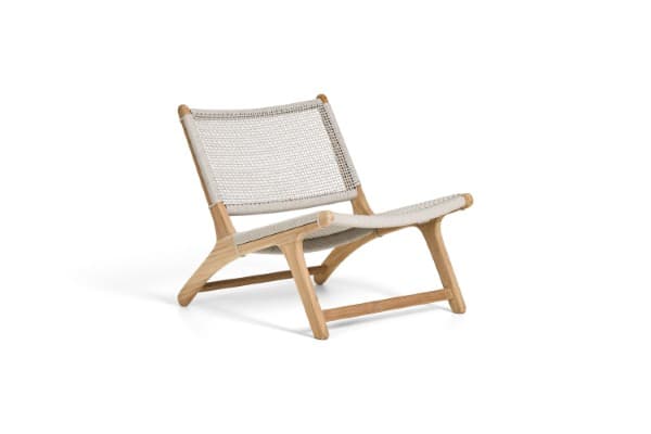 Lounge chair teak rope weave – Jati-Kebon